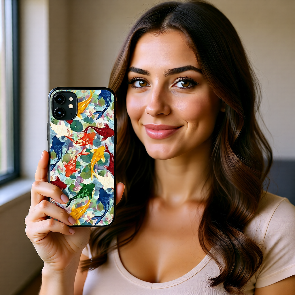 Koi Pond Tough Magnetic Phone Case — Colorful Koi Fish Protective Cover