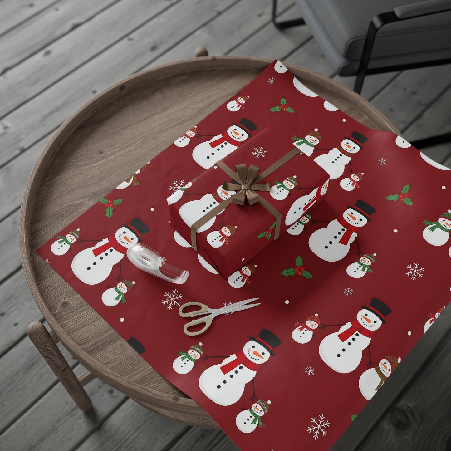 Snowman Holiday Wrapping Paper