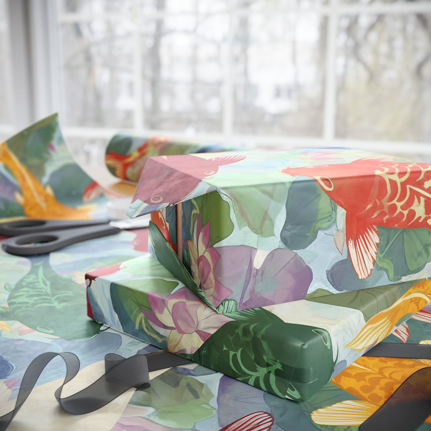 Colorful Floral Wrapping Paper Roll - Perfect for All Occasions